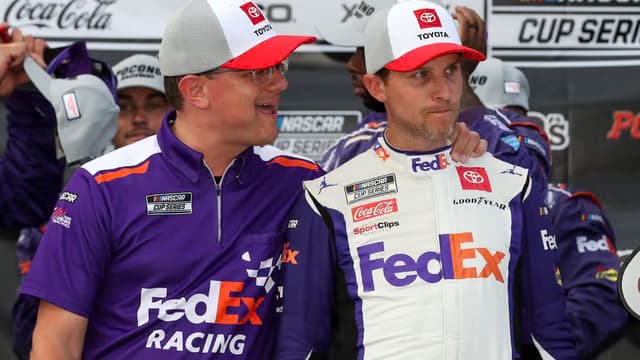 Denny Hamlin Downplays Significance of Chris Gabehart Leaving Joe Gibbs Racing