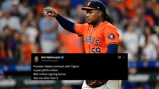 Framber Valdez Tigers Deal Includes $20M Bonus, Year 2 Opt-Out