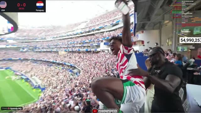 IShowSpeed's Wild USA Goal Celebration Prompts Security Personnel to Step In