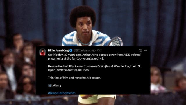 Billie Jean King Honors Arthur Ashe 33 Years After His Death