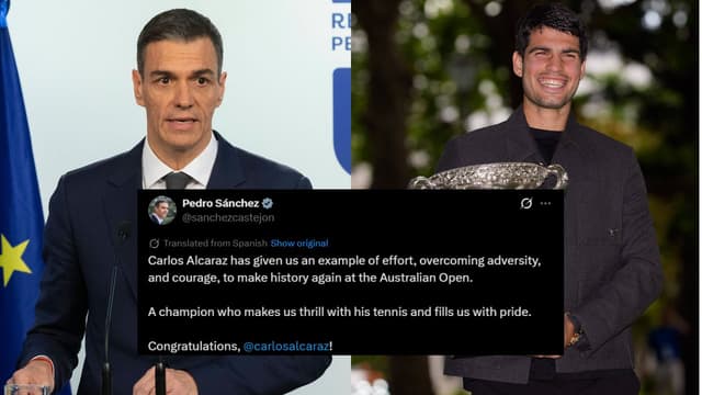 Spain’s PM Hails Carlos Alcaraz After Career Slam-Sealing Aussie Open Win