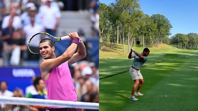 Fans Applaud Carlos Alcaraz’s Golf Swing With Sergio Garcia