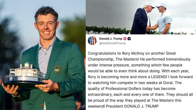 Donald Trump Hails Rory McIlroy After Masters Repeat