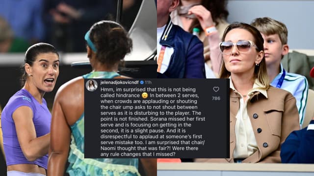 Jelena Djokovic Questions Umpire in Osaka–Cirstea Australian Open Spat