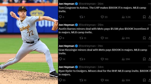 MLB Minor-Deal Roundup: Ryder to Dodgers, Barnes and Kessinger Join Mets