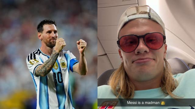 Erling Haaland Drops Four-Word Lionel Messi Message After Algeria Hat-Trick