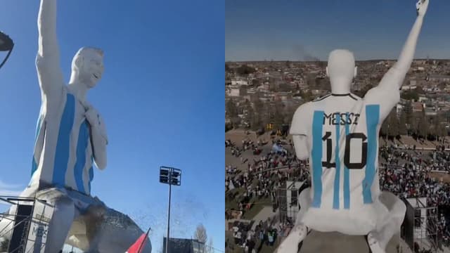 26 Meter Statue in Argentina Becomes World's Tallest Lionel Messi Tribute