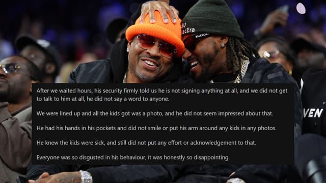 Reddit Post Alleges Allen Iverson Blew Off Cancer-Kids Meet-and-Greet in Melbourne