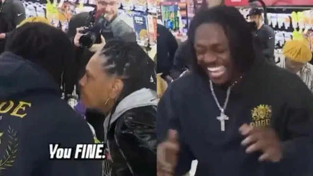 Eagles’ A.J. Brown Gets Hit On by an Old Lady While Giving Out Gifts