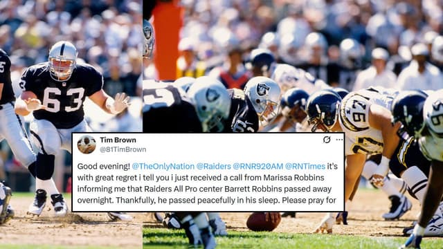 Former Raiders All Pro Center Barrett Robbins Passes Away at 52