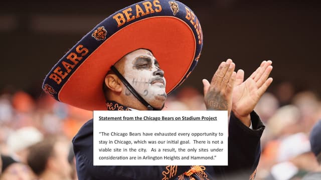 Chicago Bears Officially End Attempts to Stay in Chicago Due to Lack of Viable Sites