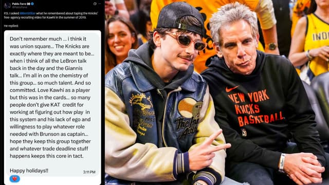 Actor Ben Stiller Shrugs Off Knicks’ 2019 Kawhi Video, Backs Today’s Core