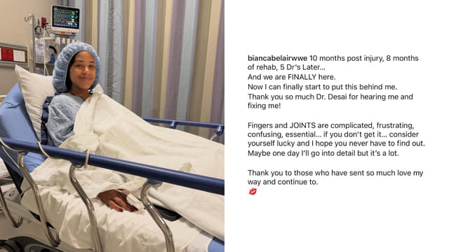 Bianca Belair Says Finger Surgery Ends “10 Months” of Injury Frustration