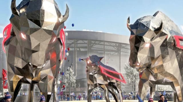 Bills’ New Stadium to Feature Massive 27-Ft Bison Statue Trio