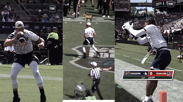 Tom Brady Throws Dimes to Stefon Diggs and Rob Gronkowski in Flag Football Classic