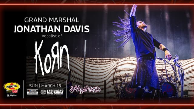 Jonathan Davis, Frontman of Korn, to Serve as Grand Marshal for the Pennzoil 400