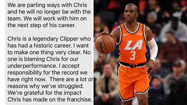 Clippers Release Statement After Cutting Ties With Chris Paul Midway Through Farewell Tour