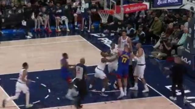 Brawl Breaks Out in Clips-Nuggets After Jonas Valanciunas and Yanic Niederhauser Tangle Up