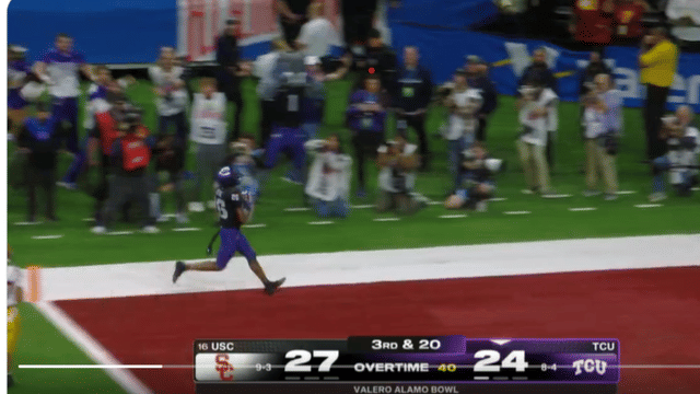 TCU Stuns USC in Overtime on Broken-Tackle TD to Secure 30-24 Win