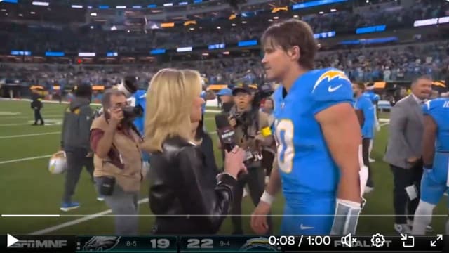 Justin Herbert’s Viral Postgame Standoff Sparks Debate After MNF Win