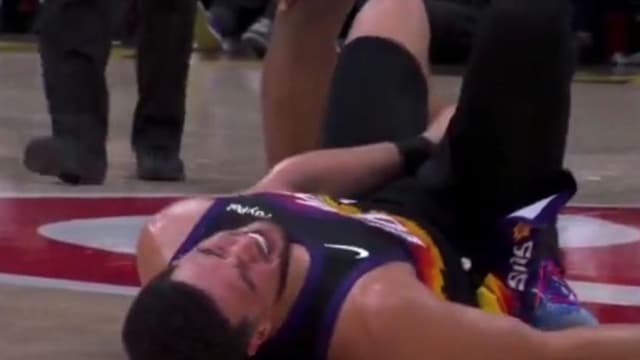 Devin Booker Exits Game vs. Hawks With Painful Ankle Injury