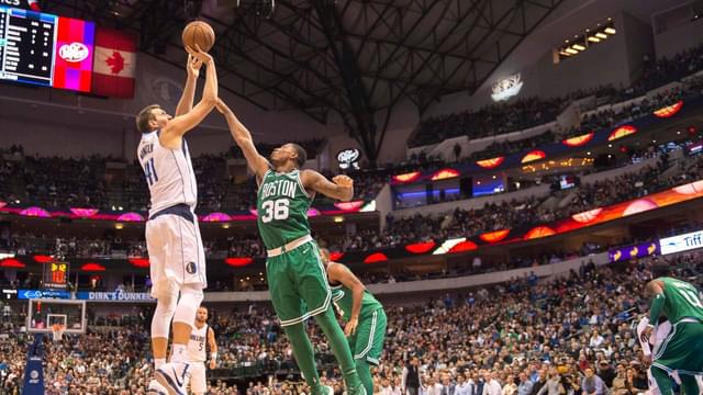Celtics Players Helping Him Score Let Dirk Nowitzki Know it was the End