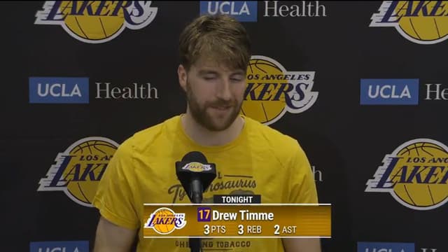 Drew Timme Explains His “Sexual Tyrannosaurus” Tee in Lakers’ Post-Game Conference