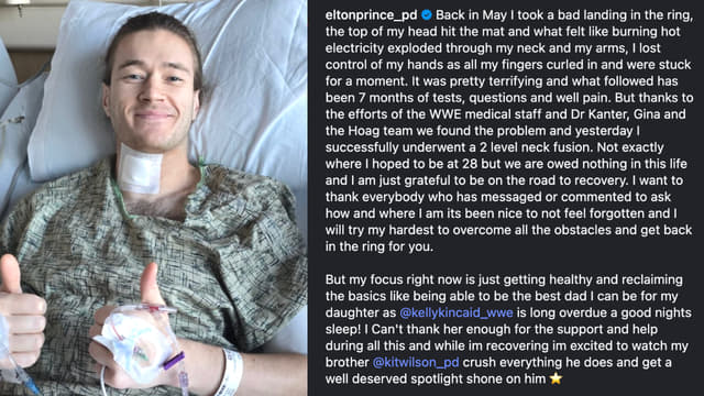 Elton Prince Undergoes Neck Fusion Surgery After Scary In-Ring Injury