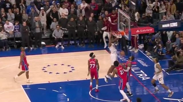 Evan Mobley Slams Home Game-Winning Dunk to Secure Clutch 117–115 Win vs. 76ers