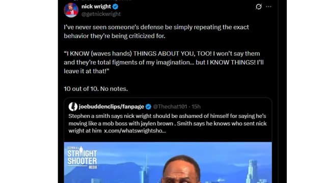 Nick Wright Doubles Down After Stephen A. Smith’s Sharp Response