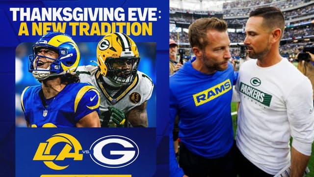 Packers-Rams Set for First-Ever Thanksgiving Eve Game