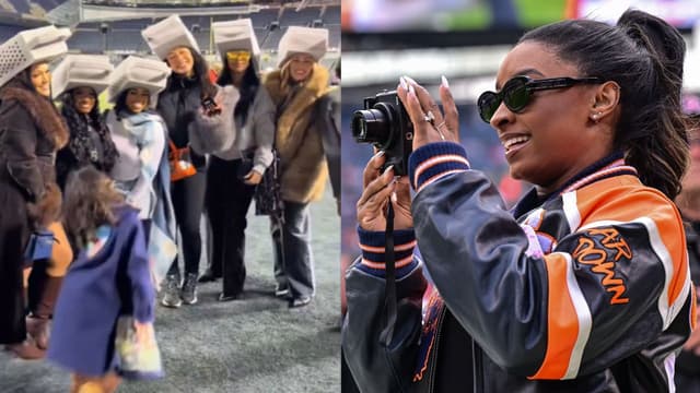 Simone Biles and Bears WAGs Trolled Packers With Cheese Grater Hats After Saturday’s Win