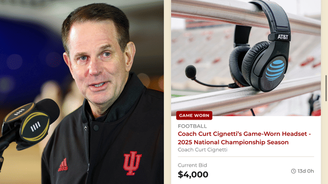 Curt Cignetti’s National Championship Headset Hits Auction