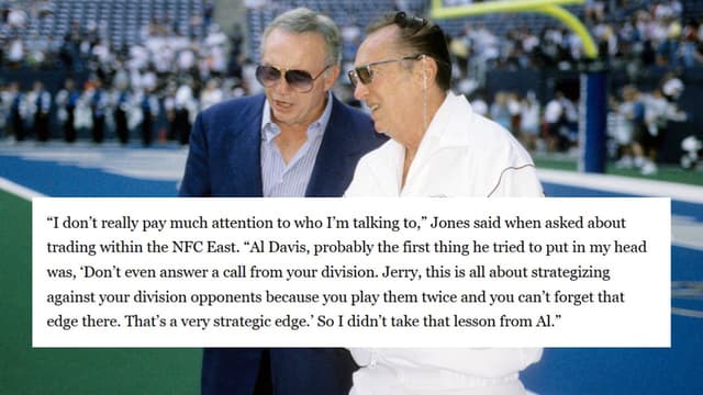 Jerry Jones Breaks Old Al Davis Rule, Deals With Rival Eagles Anyway