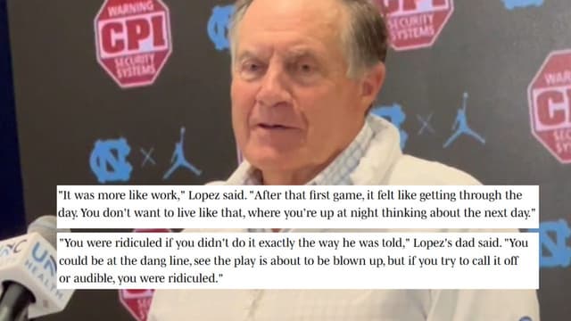Former UNC QB Says Bill Belichick Made Football Feel Miserable