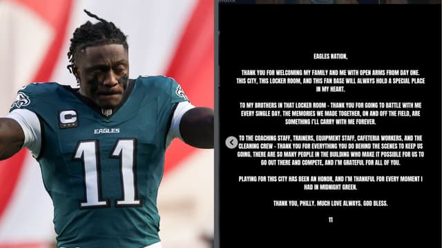 AJ Brown Bids Emotional Farewell to Eagles After Trade