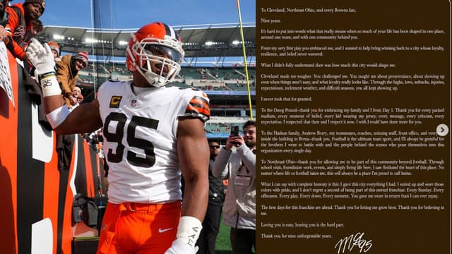 Myles Garrett Bids Emotional Farewell to Cleveland