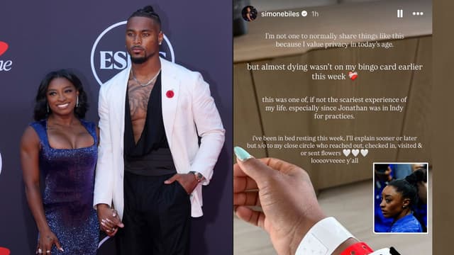 Simone Biles Says Health Emergency Happened While Jonathan Owens Was in Indy
