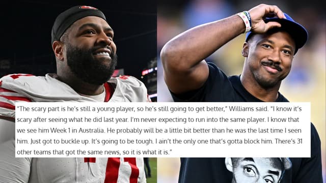 Trent Williams Reacts to Rams Landing Myles Garrett: “It Sucks”