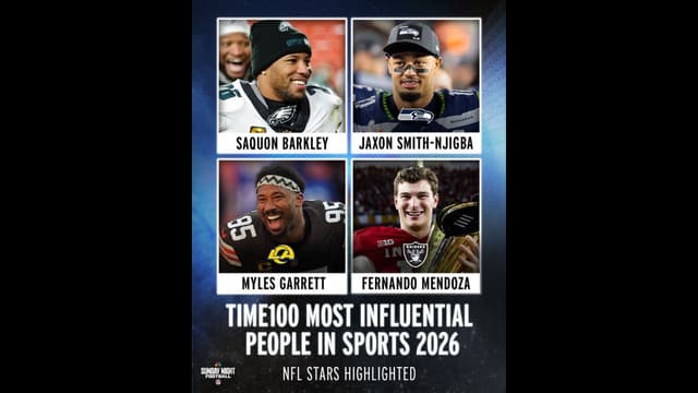 Saquon Barkley, Myles Garrett, Fernando Mendoza Among TIME’s Most Influential in Sports