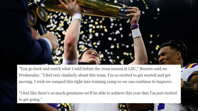 Joe Burrow Says the 2026 Bengals Feel Like His Title-Winning LSU Team