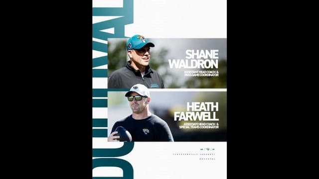Jaguars Promote Shane Waldron, Heath Farwell on Coaching Staff