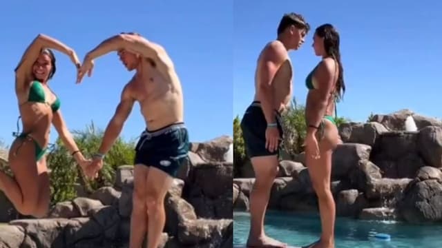 Eagles’ Cooper DeJean, Abby Summers Go Viral With Fourth of July Pool Video