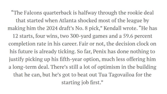 NFL Insider Says Michael Penix Jr.’s Future in Atlanta Is Uncertain