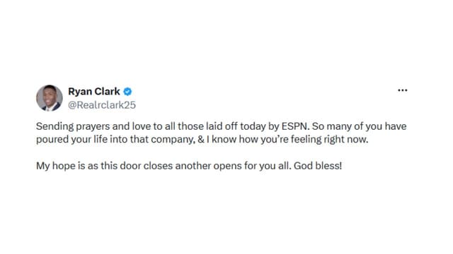 Ryan Clark Sends Message to Former ESPN Coworkers After Layoffs