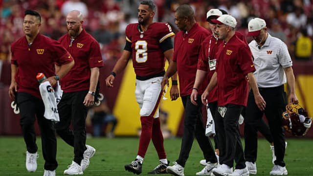 Commanders QB Marcus Mariota Likely Done for Preseason With Sprained MCL