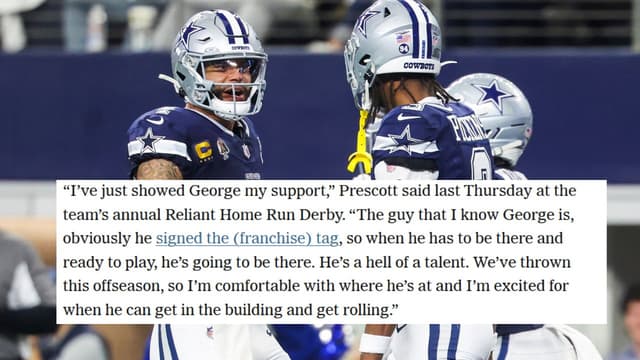Dak Prescott Unbothered by George Pickens’ Absence From Cowboys Workouts