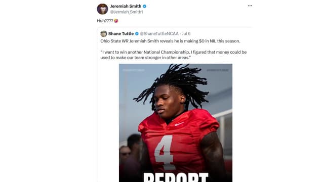 Jeremiah Smith Responds to Viral Report Claiming He Will Make $0 in NIL This Year
