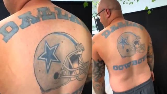 Cowboys Fan Covers Dallas Ink With Chiefs Tattoo