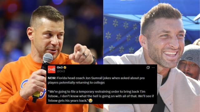 Florida HC Jon Sumrall Jokes About Bringing Back Tim Tebow Amid Eligibility Debate
